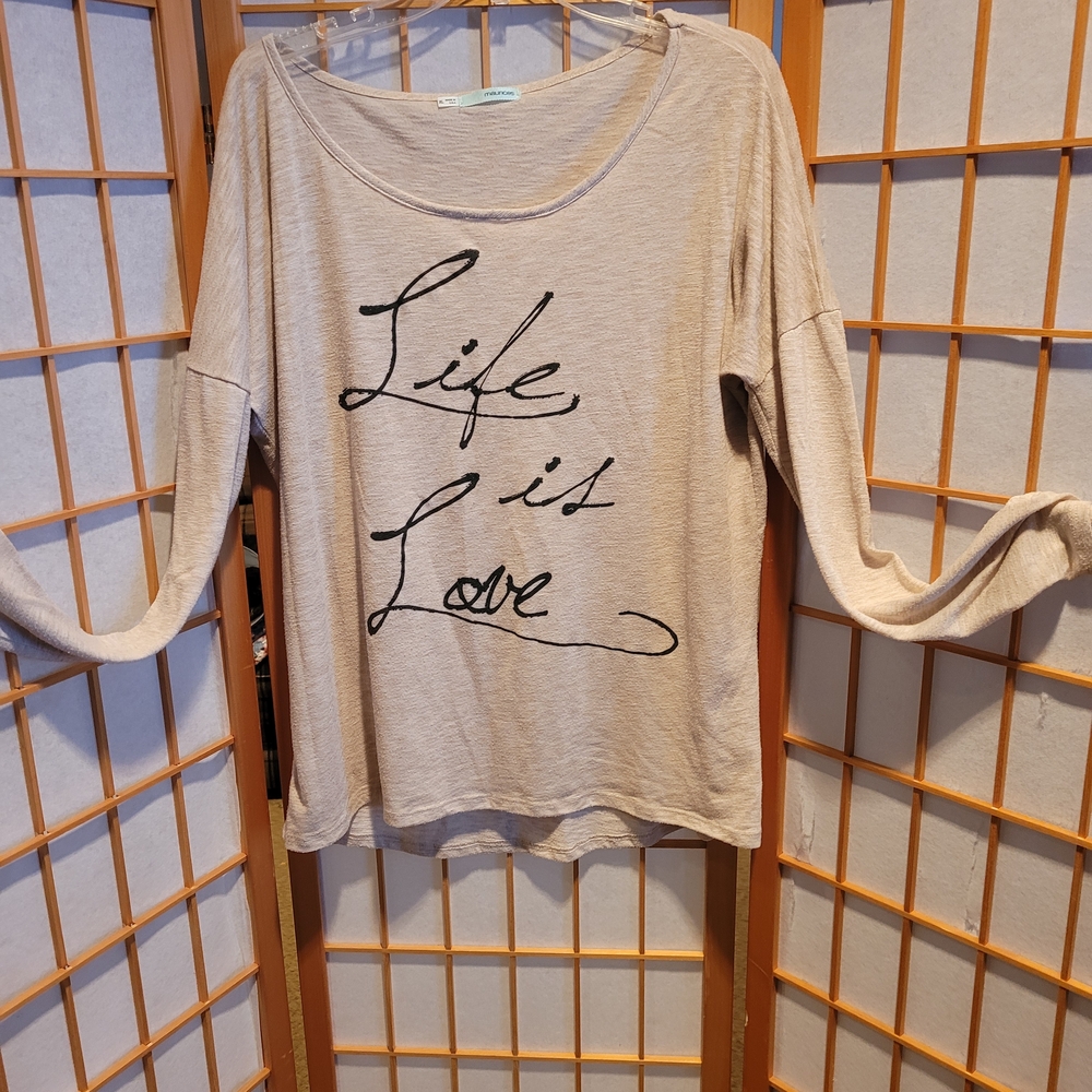 Maurices Tan Long Sleeve Graphic Tee